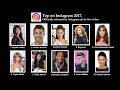 Top 10 On instagram 2017 Top 10 On instagram 2017