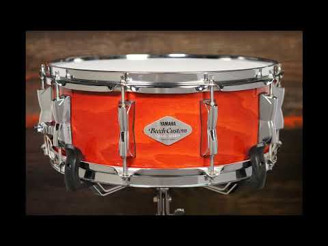 Yamaha 5.5x14" Beech Custom Snare Drum - Cherry image 10