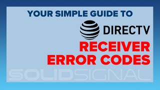 Simple guide to DIRECTV Error Codes. 771 775 776 721 727 920 We tell you what they all mean