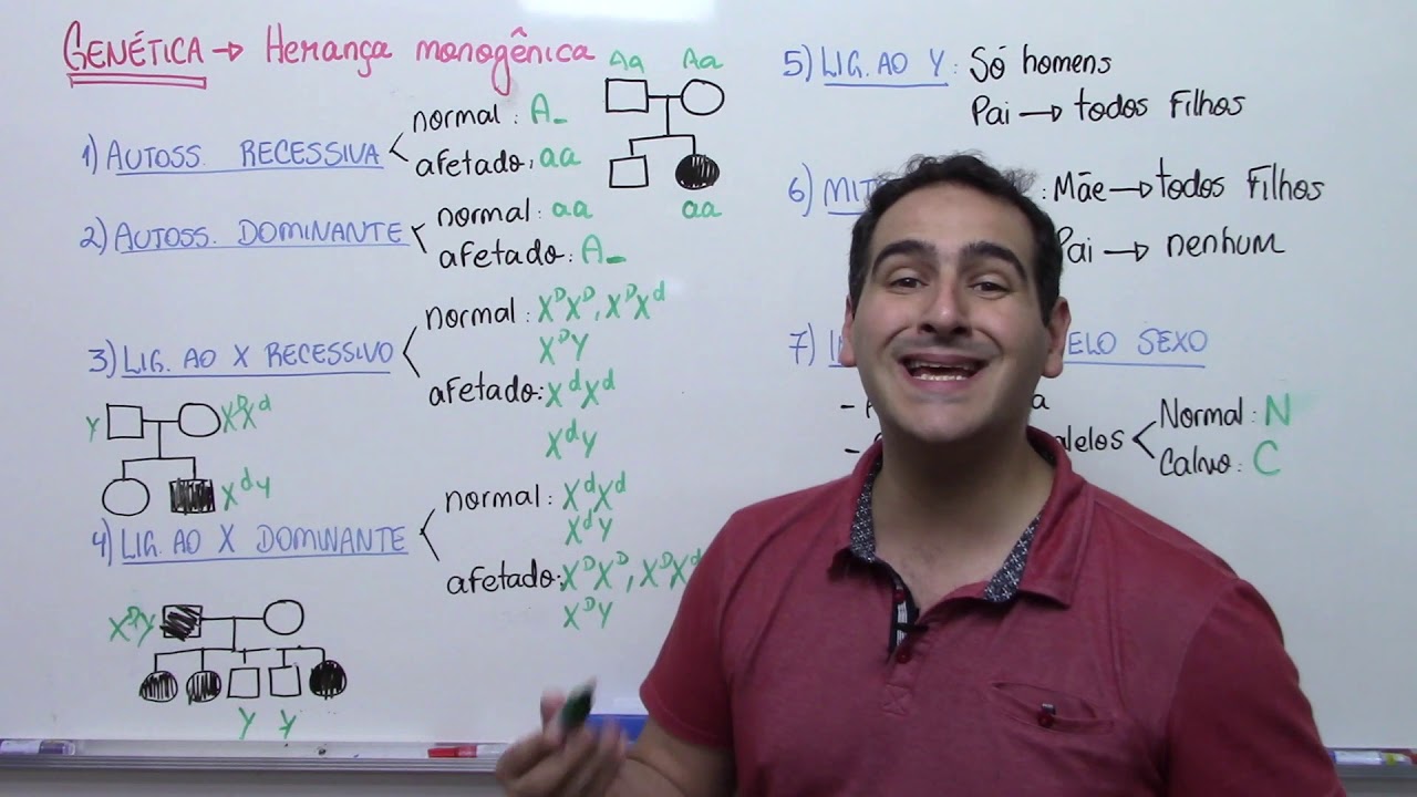 Resumo de PADRÕES de HERANÇA MONOGÊNICA - Prof. José Sanabria