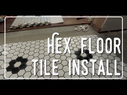 Small hex tile install