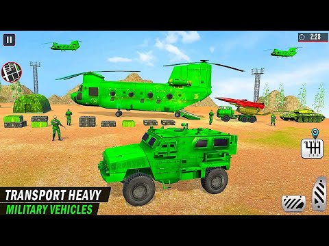 OffRoad US Army Transport Simulator - Truck Missile Jeep Helicopter Game | Android iOS Gameplay