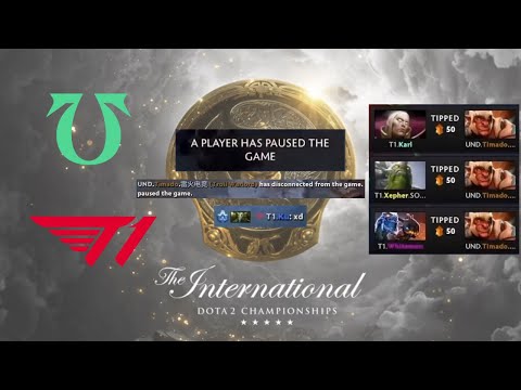 Bad Manners: T1 Tips Timado after rage quit | T1 vs Undying | The International Dota 2 Championship