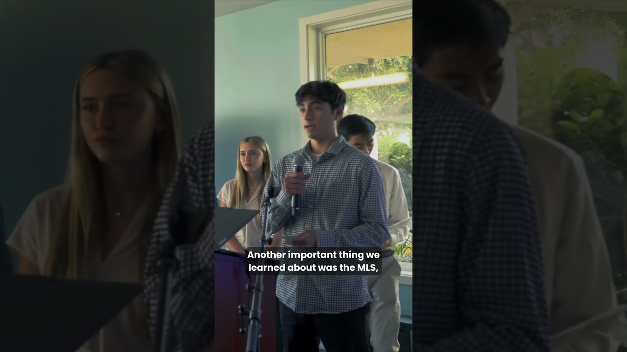 Kieran, Sean, Lucas & Jack presenting Real Estate project at Wilshire Real Estate