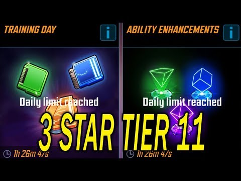Training Day - Ability Enhancements - 3 Star Tier 11 - MARVEL Strike Force - MSF
