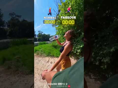Normal vs. Parkour: The result surprised me! 🤯 | Insta360 Ace Pro 2 #parkour