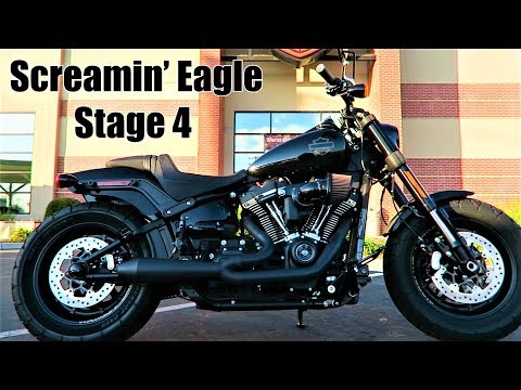 Fat bob with Screamin' Eagle Stage 4 Kit and Two Brothers Racing Exhaust
