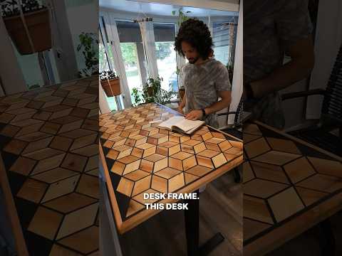 $2,000 pallet wood desk #woodworking #DIY #upcycling #epoxyresin