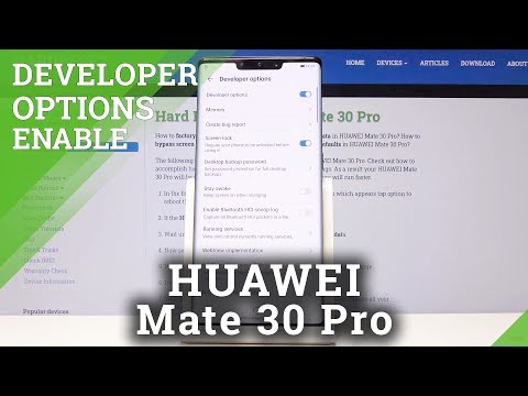 How to Enter Developer Mode in HUAWEI Mate 30 PRO - Developer Options