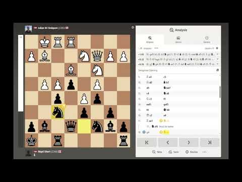 Julian Hodgson (2285) Vs Nigel Short (2260) 0-1 Round 6 British Championship 1979
