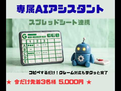 先着3名 AIが問合せ要約と返信文を作成します イメージ1
