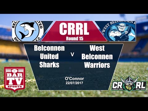 2017 Canberra RL Round 15 - Belconnen United Sharks v West Belconnen Warriors
