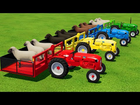 TRANSPORTING SHEEPS WITH ZETOR MINI TRACTORS & MAN TRUCKS - Farming Simulator 22