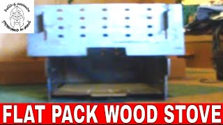 preview picture of video 'Home Made Bushcraft Camping Flat Pack Stove'