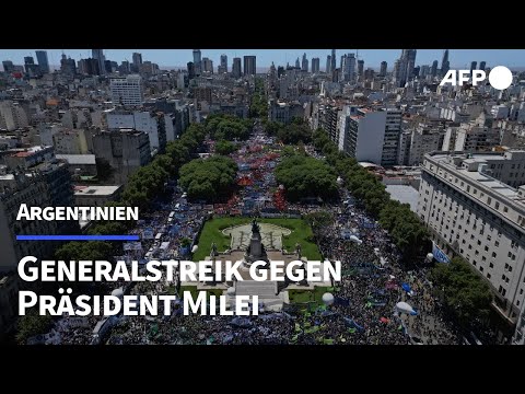 Argentinien: Generalstreik gegen Präsident Milei | AFP
