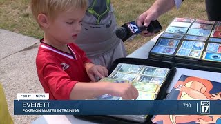 Alger Heights kids set up trading post for Pokémon cards