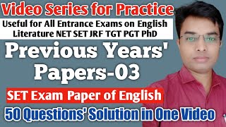 Previous Years&#39; Question Papers of SET in English | Explanation and IMP Facts for UGC NET Exam