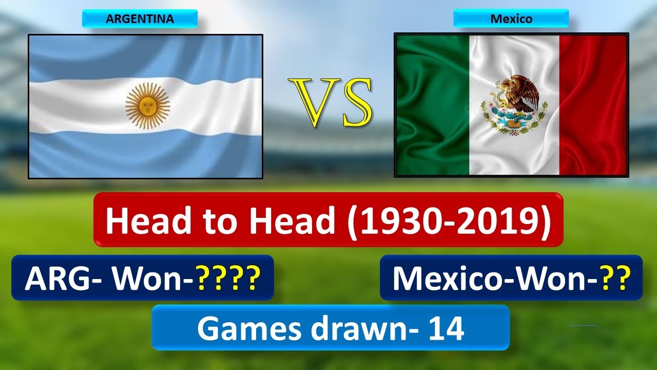 Argentina Vs Mexico Head to Head 1930 2019 Argentina Vs Mexico FIFA World Cup