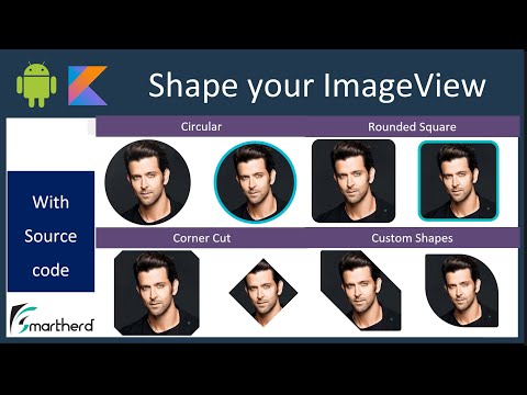 Shape your Image with Circle Rounded Square Cuts at corner Shapeable ImageView in Android Studio