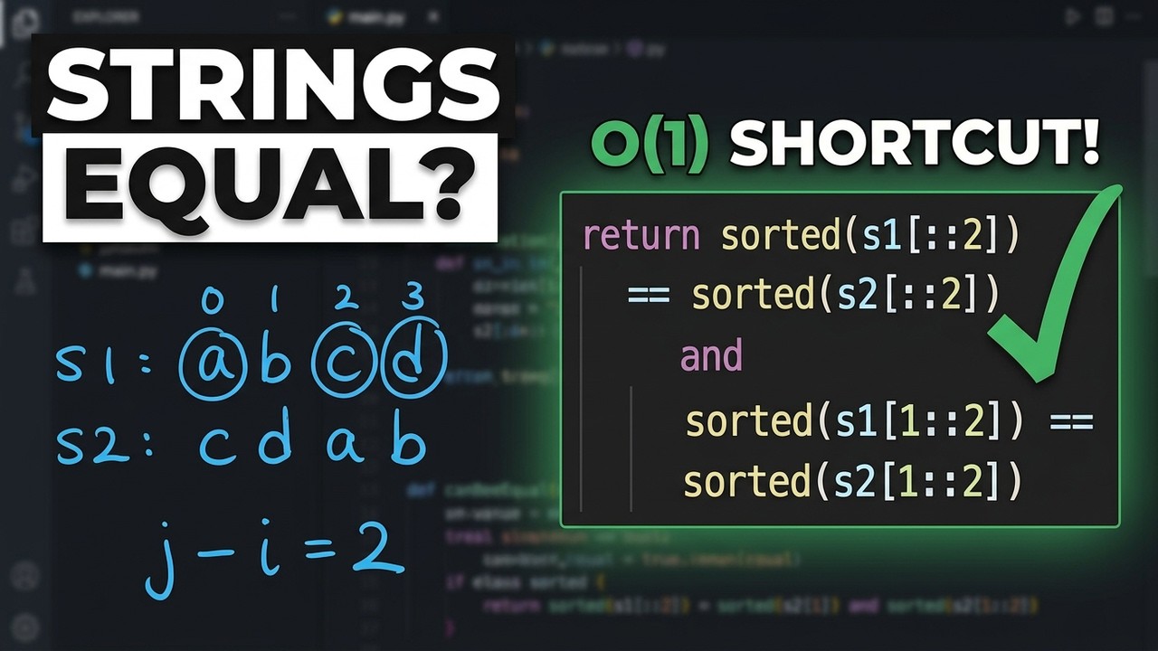 LeetCode 2839 Explained | Check if Strings Can Be Made Equal (Easy Trick!)