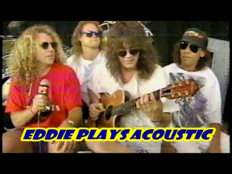 Eddie Van Halen plays acoustic guitar on "Finish What You Started"