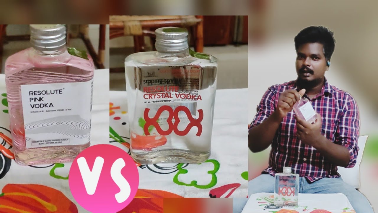 Pink Vodka Vs Crystal Vodka #alcoholreviewtamil #pondicherrysaraku #vodkalovers ||Bottoms up