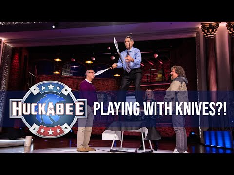DON’T TRY THIS AT HOME! Michael Rosman Plays With KNIVES | Huckabee