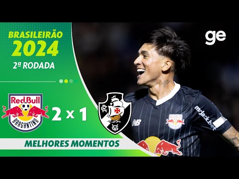 Gols e lances de Red Bull Bragantino x Vasco da Gama