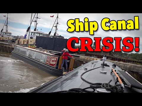 Narrow Escape! Narrowboat OUT OF CONTROL on Mersey Crossing! Ep. 159.
