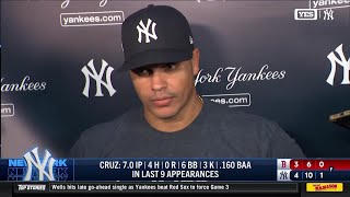 Fernando Cruz on showing passion after throwing a key scoreless inning in Game 2 win