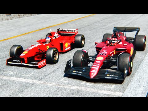 Ferrari F1 2022 F1-75 vs Ferrari F1 1997 Micheal Schumcher at Baku GP