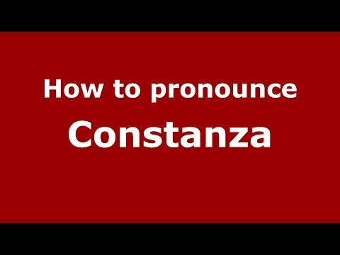 How to pronounce Constanza (Colombian Spanish/Colombia)  - PronounceNames.com