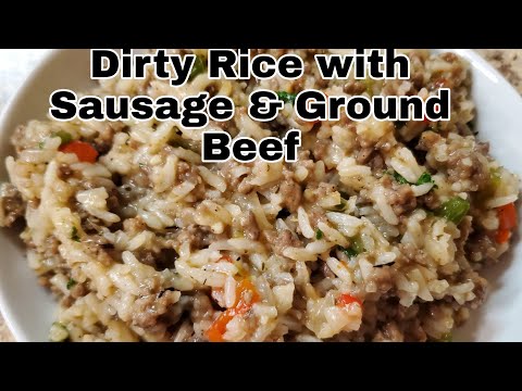 Dirty Rice with Sausage & Ground Beef inspired by @Ray...