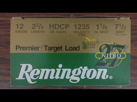 THE AMMO OUTLINED #18- REMINGTON NITRO 27 12 GAUGE PREMIER HANDICAP 7 1/2 SHOTSHELLS