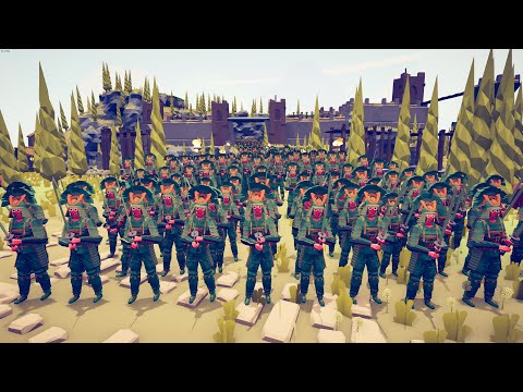 CAN 100x SAMURAI CAPTURE MEDIEVAL CASTLE? - Totally Accurate Battle Simulator TABS