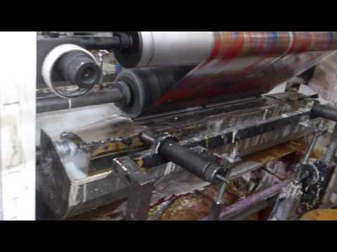 High speed rotogravure printing machine operating