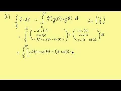 Vektoranalysis Teil 10 Aufgabe 16 Kurvenintegrale über Vektorfelder
