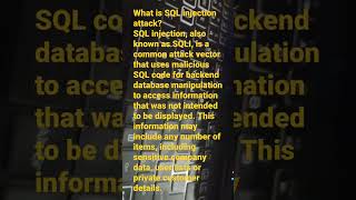 what is the SQL injection attack? definition