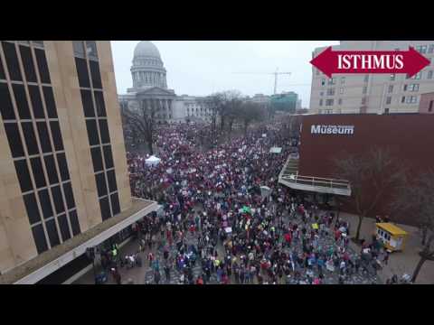 Women's March on Madison in less than two minutes