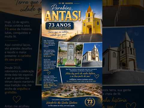 Celebramos nossa querida Antas, terra de gente simples, acolhedora e trabalhadora,  #antas #73anos