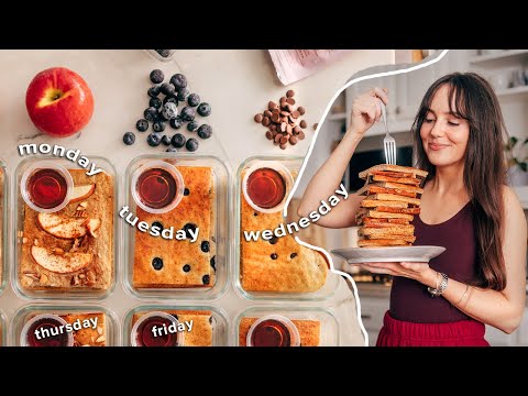 I discovered healthy sheet pan pancakes - easy week prep!