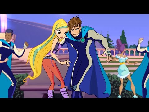 Brandon steps on Stella's shoe while dancing | Winx Club Clip