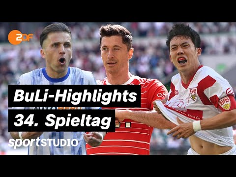 Alle Spiele, alle Tore | Bundesliga, 34. Spieltag Highlights 2021/22 | sportstudio
