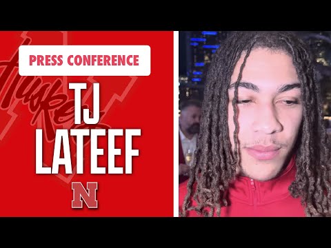 Nebraska Football-Quarterback TJ Lateef spricht bei seiner Ankunft zum Las Vegas Bowl | GBR