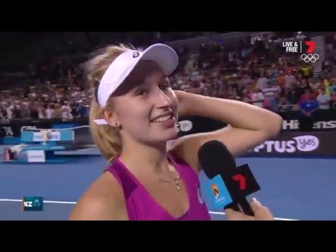 Gavrilova's hilarious slip of the tongue