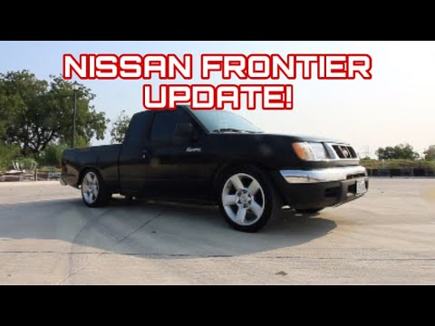 1998 Nissan Frontier 4 Inch Lowering Blocks. Titan wheels are wrapped in 235/45/18.