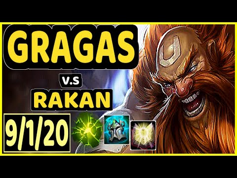 NJI (GRAGAS) vs RAKAN - 9/1/20 KDA BOTTOM SUPPORT CHALLENGER GAMEPLAY - EUW