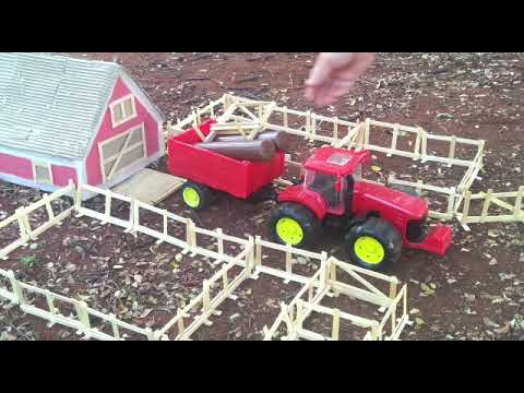 Farm of the Mario brothers | Truck | tractor | horses | Cow | Ox | Barn.