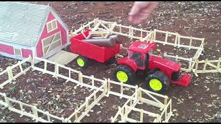 Farm of the Mario brothers | Truck | tractor | horses | Cow | Ox | Barn.