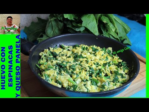 ¿Cómo hacer HUEVO CON ESPINACAS Y QUESO PANELA?/Mi amiga Gaby